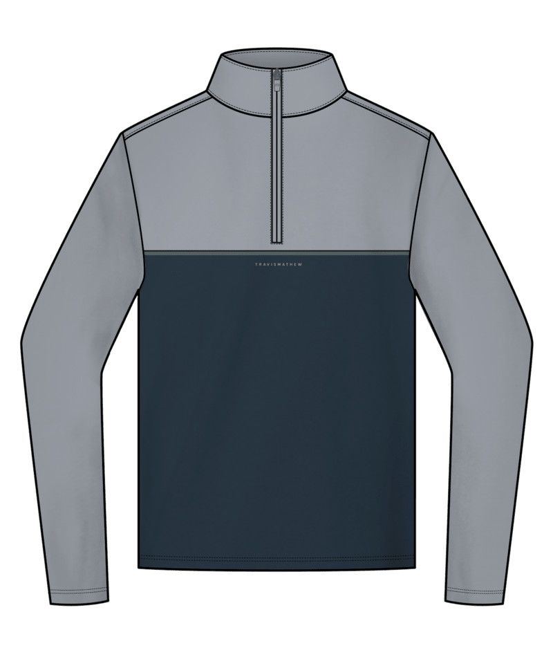 M Fibercloud CB 1/4 Zip, Color: Lt Grey, Size: MD