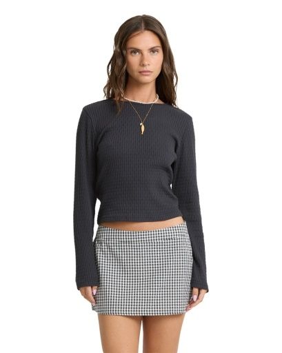 W Dainty Check Skirt, Color: Wht/Blk, Size: SM
