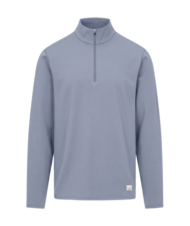 M Ponto 1/2 Zip Mock Neck, Color: Blue Shore Hthr, Size: MD