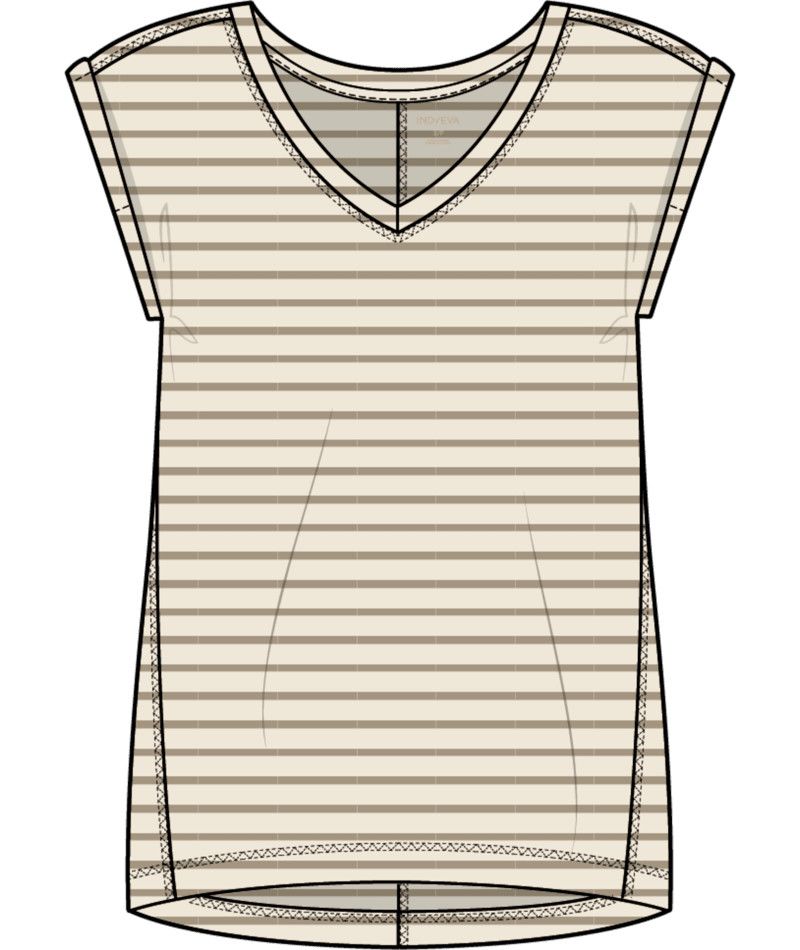 W Sofi IV Shirt, Color: Park/Amande Stripe, Size: SM