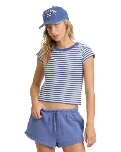 W Remi Stripe Knit Tee, Color: Ink Blue, Size: SM
