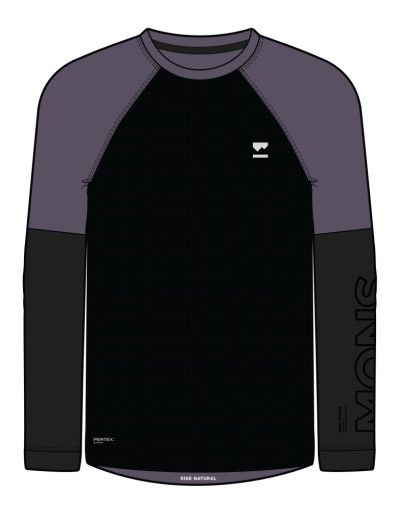 M Tarn Merino Wind Jersey, Color: Drk Thistle/Blk, Size: MD