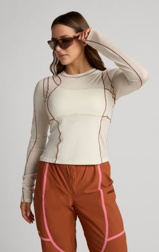 W Everform All Season Merino LS Top, Color: Dew, Size: SM