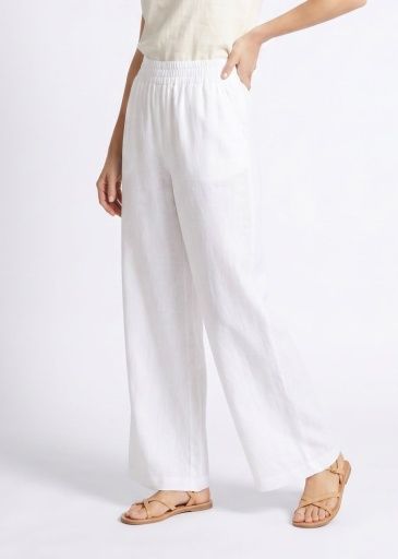 W May Wide Leg Pant, Color: Wht, Size: XS
