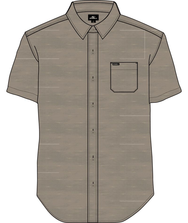 M UPF Standard SS Woven Shirt, Color: Khaki, Size: MD