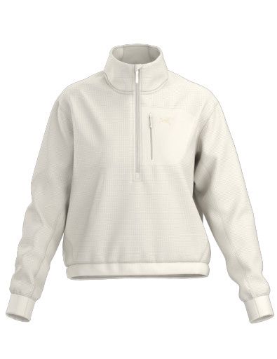 W Olera Zip Neck, Color: Arctic Silk, Size: SM