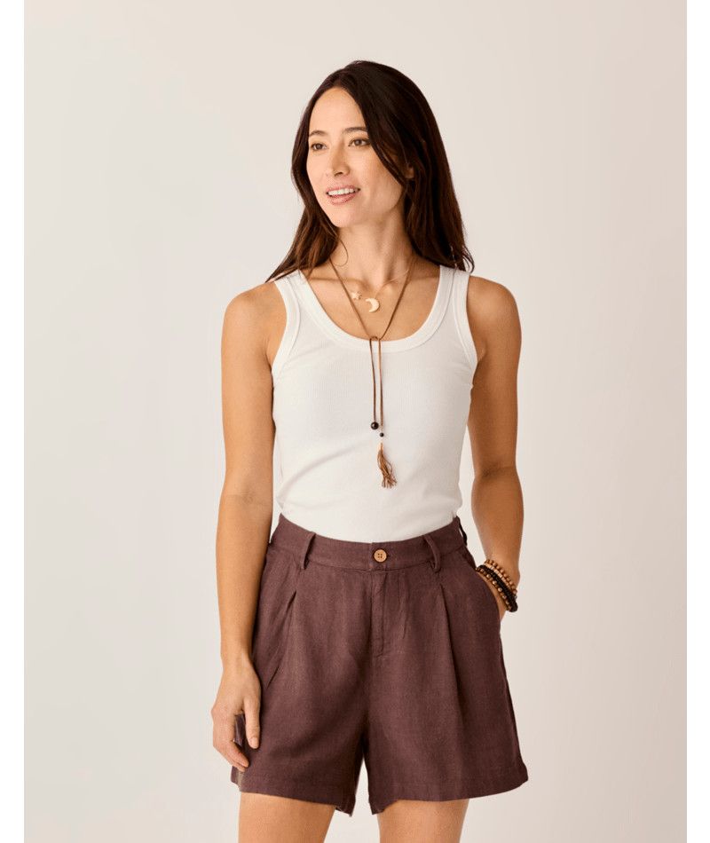 W Ever Rib Tank, Color: Cloud, Size: XS