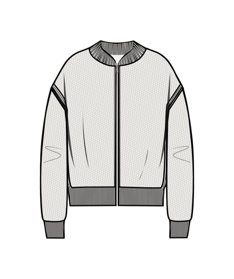 W Presley Mesh Bomber, Color: Cloud, Size: XS