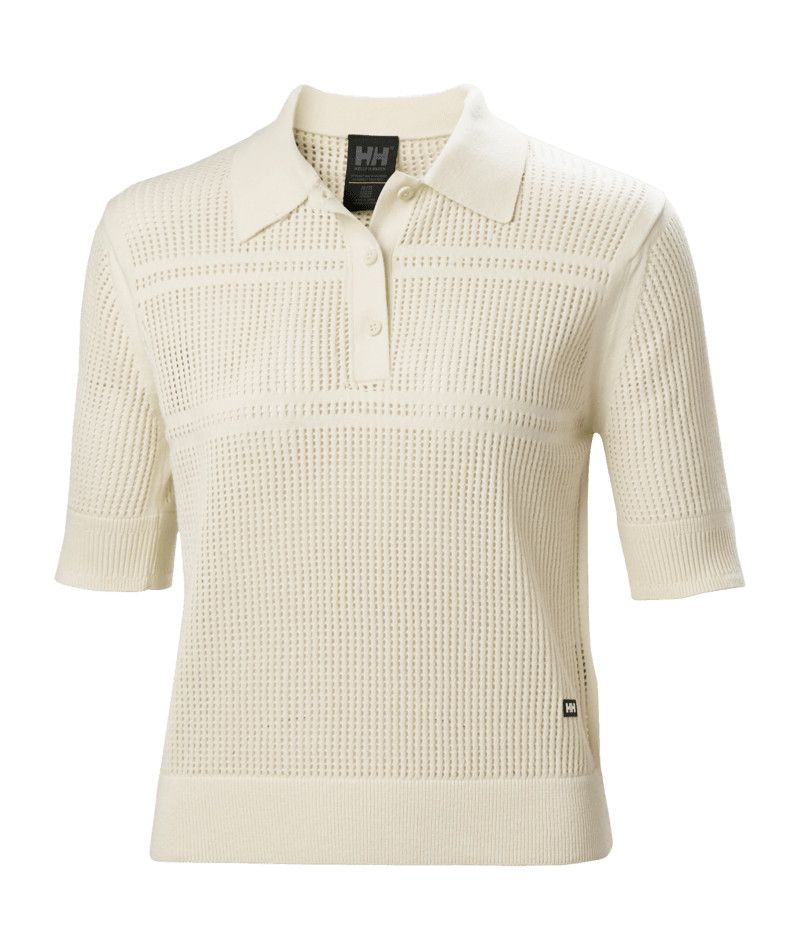 W Salt Knit Polo, Color: Cream, Size: SM