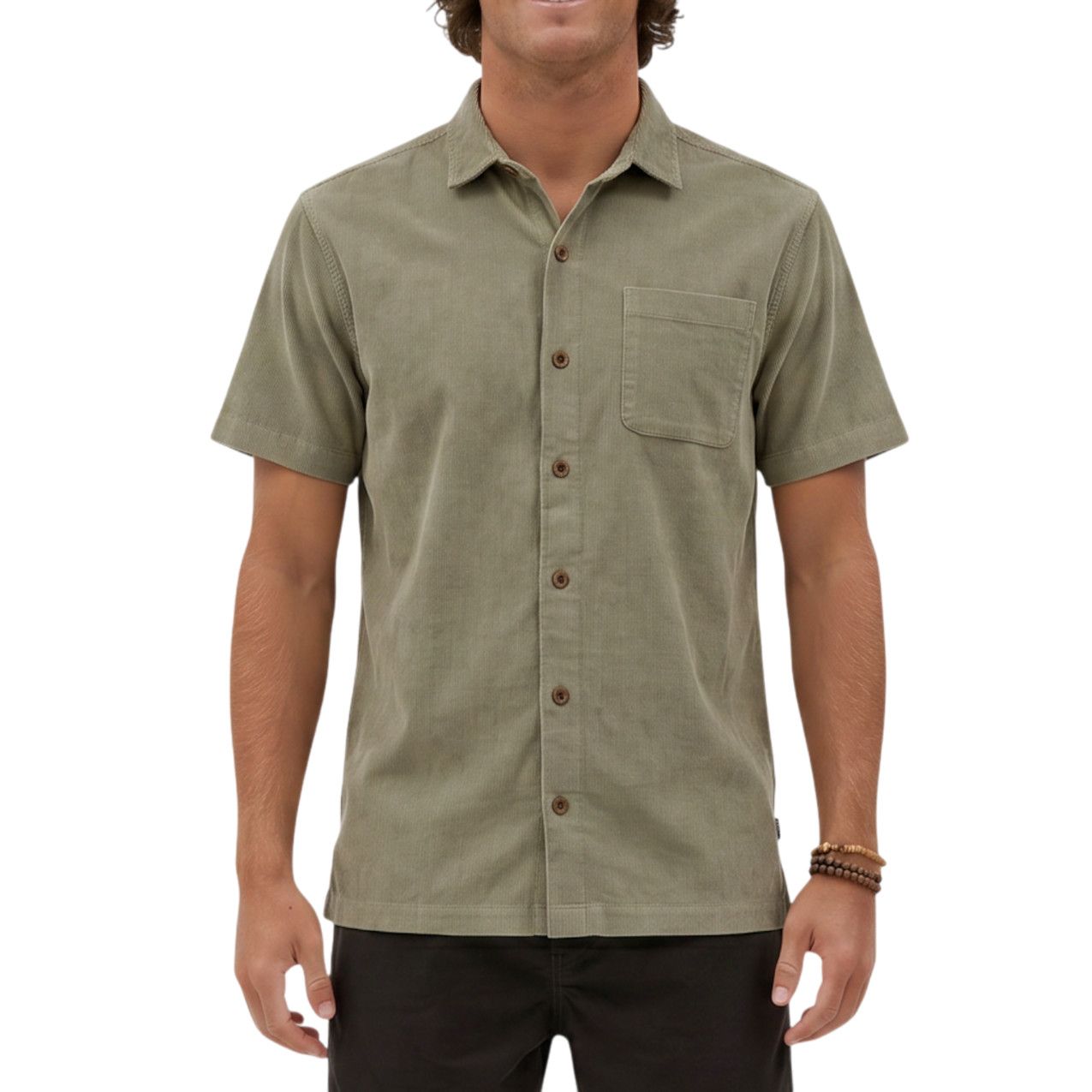 M Daybreak Woven Shirt, Color: Olive, Size: MD
