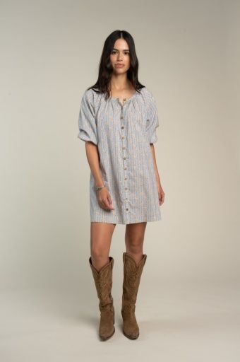 W Juliette Dress, Color: Bloom Stripe, Size: SM