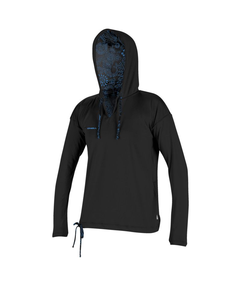 W Hyperfreak Skins LS Hdy, Color: Blk/Paisley, Size: SM
