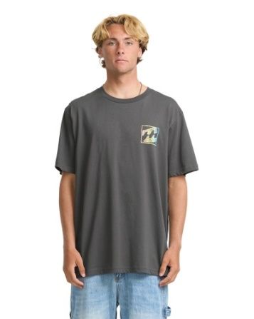 M Crayon Wave Prem SS Tee, Color: Raven, Size: MD