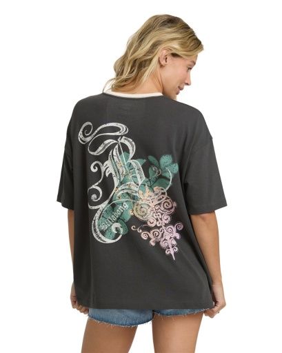 W On Vacay Today SS Tee, Color: Off Blk, Size: XS