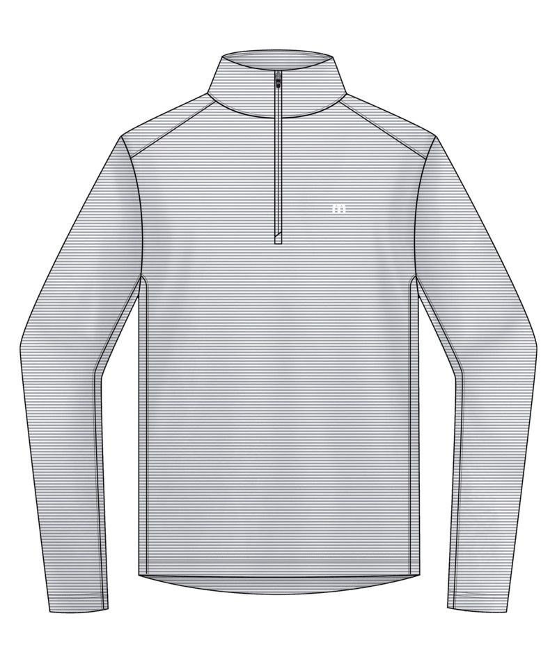 M Tour Ready Golf 1/4 Zip, Color: Lt Grey, Size: MD