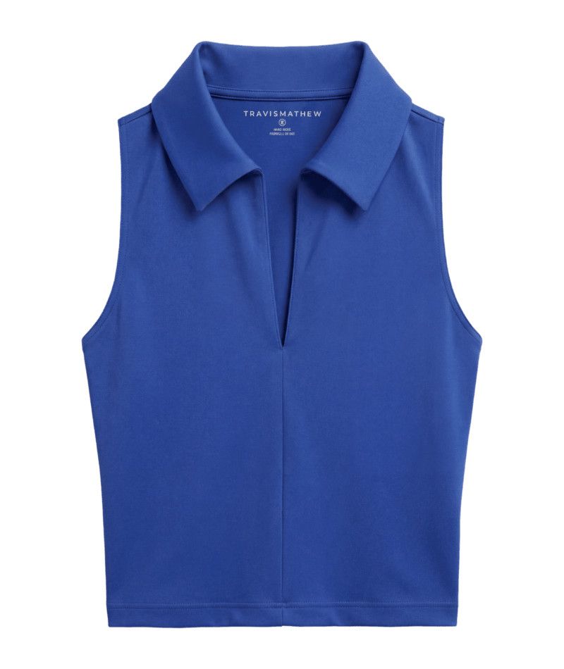 W Moveknit Waver SL Polo, Color: Dazzling Blue, Size: SM