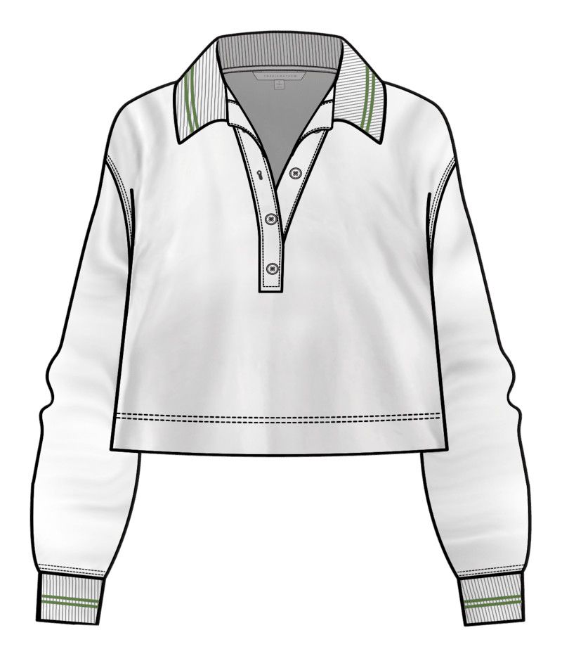 W Skyoft Soft Button Pullover, Color: White, Size: SM