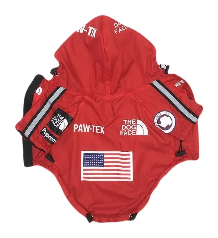 The Dog Face Windproof Waterproof Reflective Pet Cat / Dog Jacket