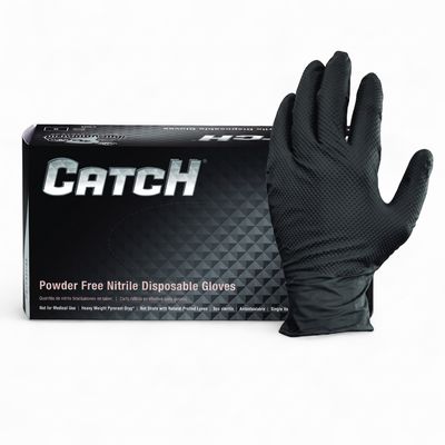 Car Candy PROWORKS (CATCH) 9MIL BLACK TEXTURED NITRILE GLOVES- XL100/BOX