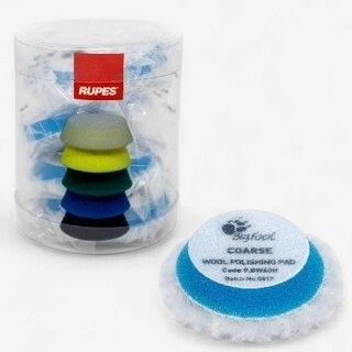 Rupes D-A Coarse Wool Pads (Blue) 1.75" for 1" backing plate 4pk