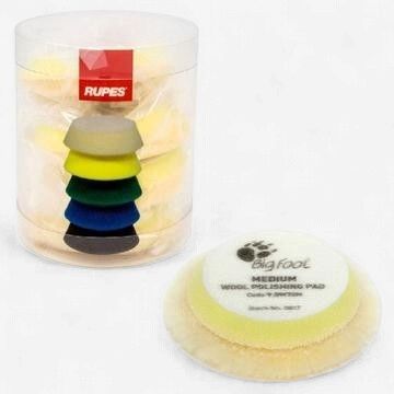 Rupes Medium DA wool pads (Yellow) 2.75" for 2" backing plate 4pk