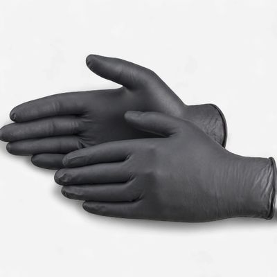 Uline Black Nitrile Gloves- Large