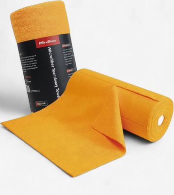 Maxshine 12"x12" Microfiber Tear-Away Towel Roll Orange [Pack of 30]