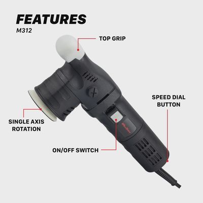 MaxShine M312 Dual Action Polisher | 12mm Throw, 3” Backing Plate, 550W Motor