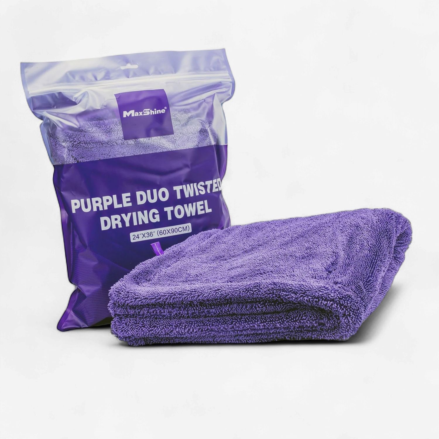 Maxshine 1200GSM 20"x24" Duo Twisted Colorful Towel -Purple
