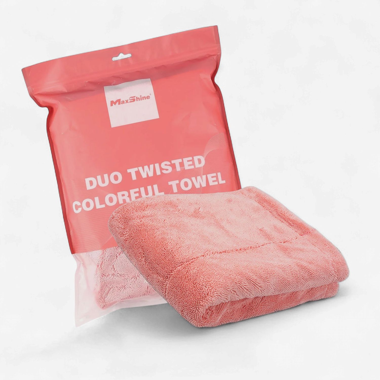 Maxshine 1200GSM 20"x24" Duo Twisted Colorful Towel -Pink