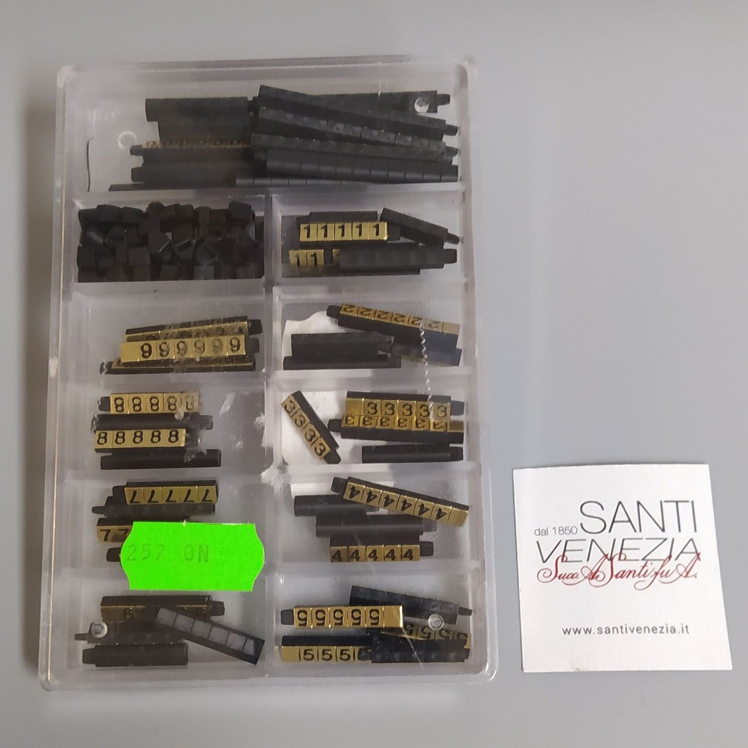 Scatole segnaprezzi componibili per vetrine, Colori: ORO-NERO, Dimensioni: MICRO