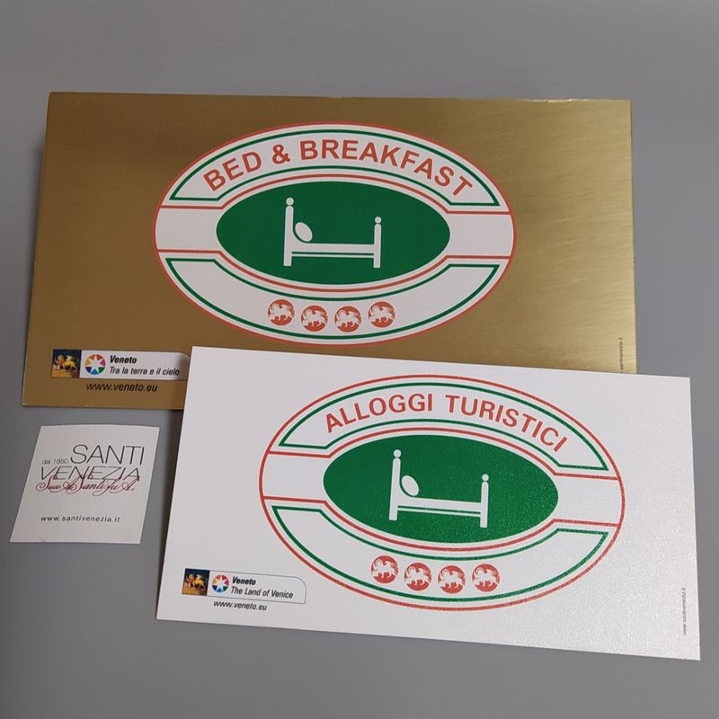Targhe in Ottone Regione Veneto ricettività con Leoni Targhe in Ottone Regione Veneto ricettività con Leoni