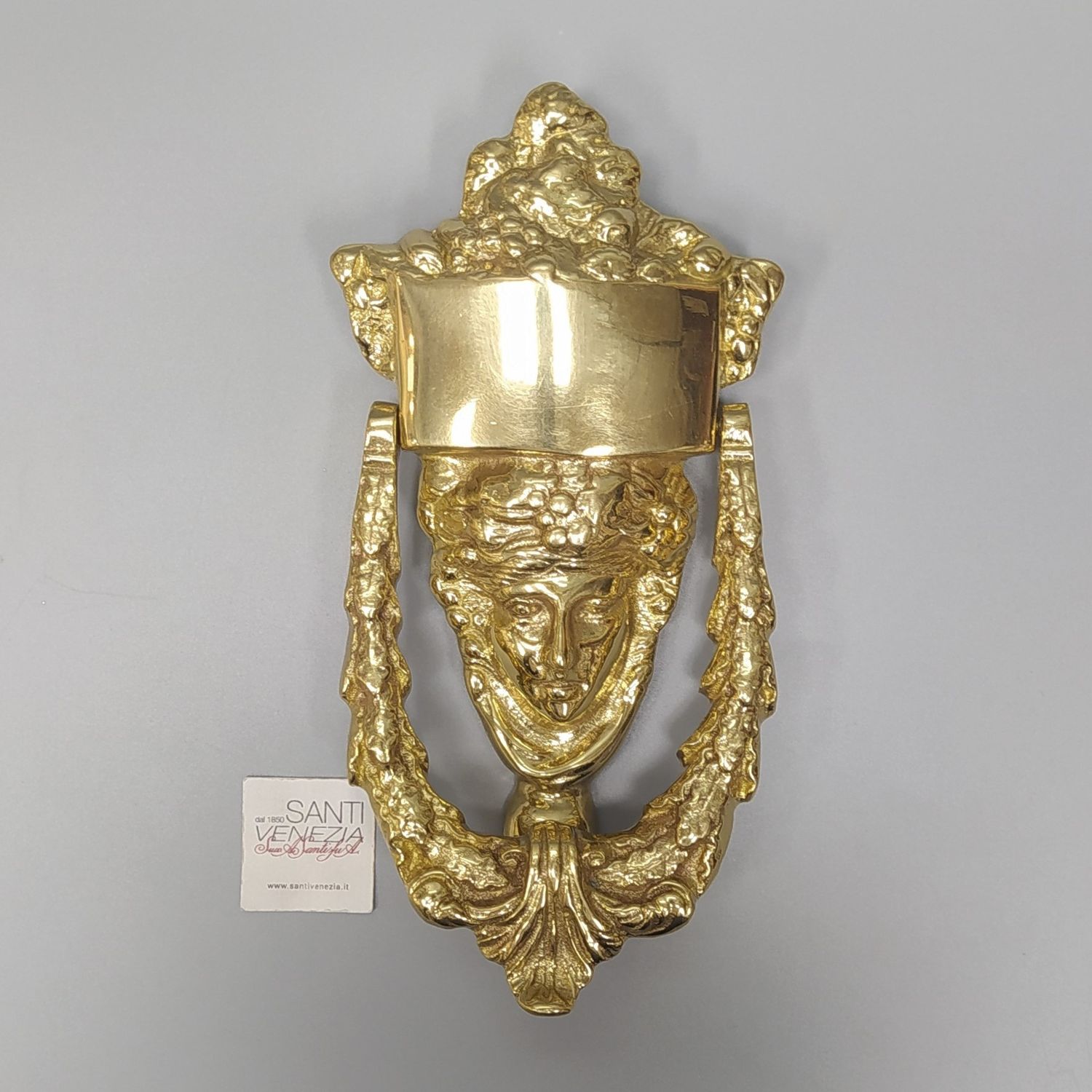 Battente per porta stile Liberty in ottone fuso