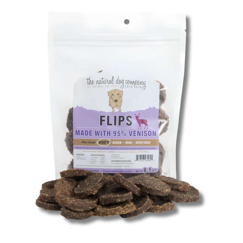 Tuesday's Natural Dog Co. Venison Flips Dog Treats Tuesday's Natural Dog Co. Venison Flips Dog Treats