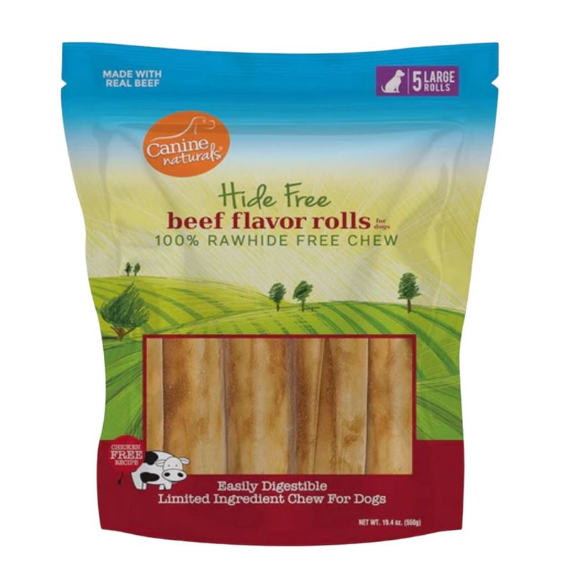 Canine Naturals Hide Free Beef Roll Chews Canine Naturals Hide Free Beef Roll Chews