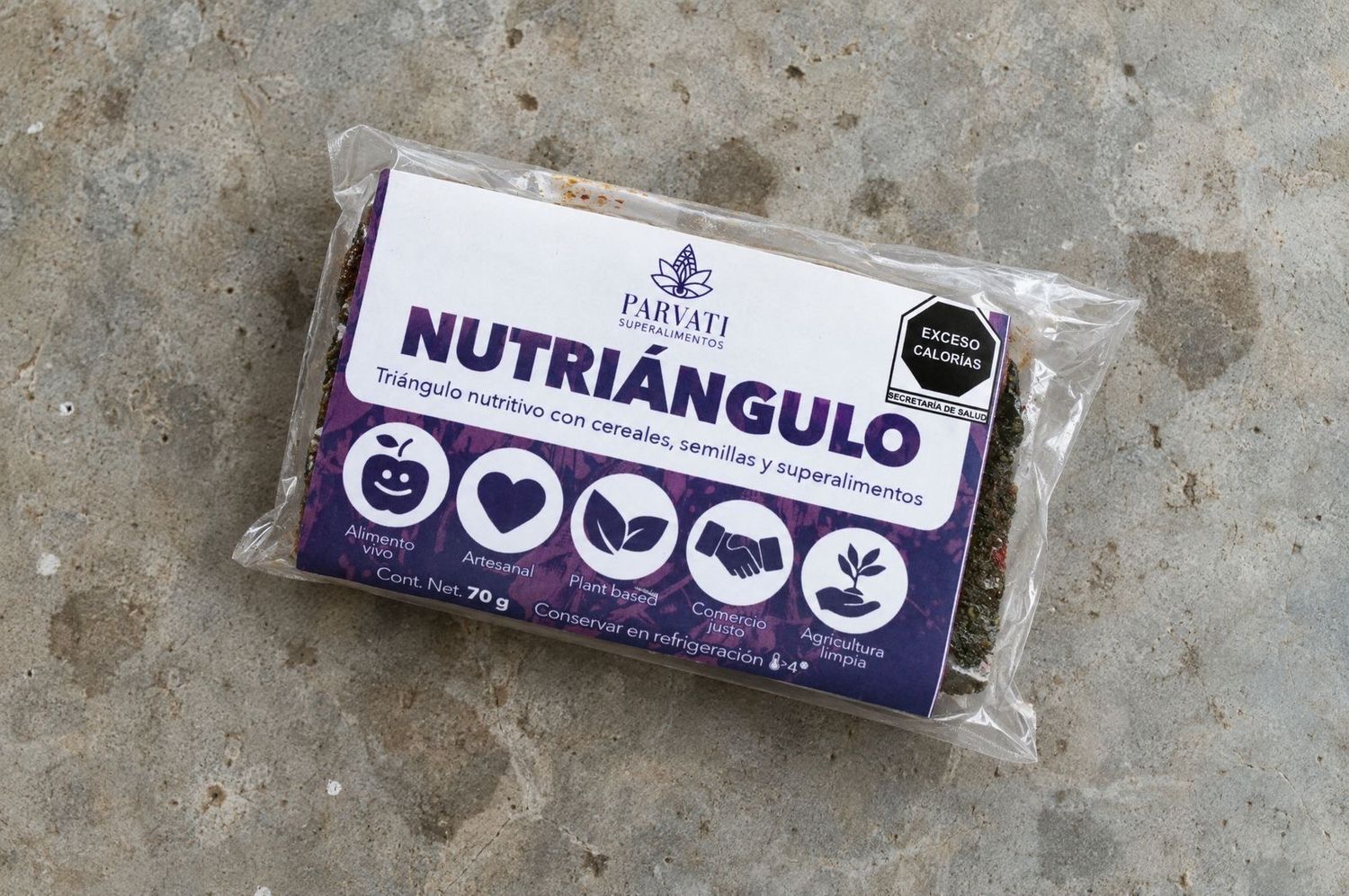 Barrita de semillas y spirulina
