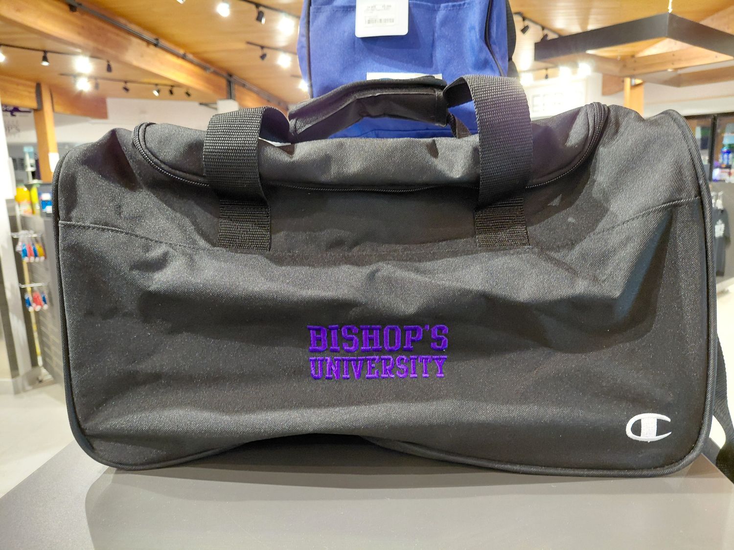 BISHOP'S EMB. CHAMPION BLACK DUFFLE BAG