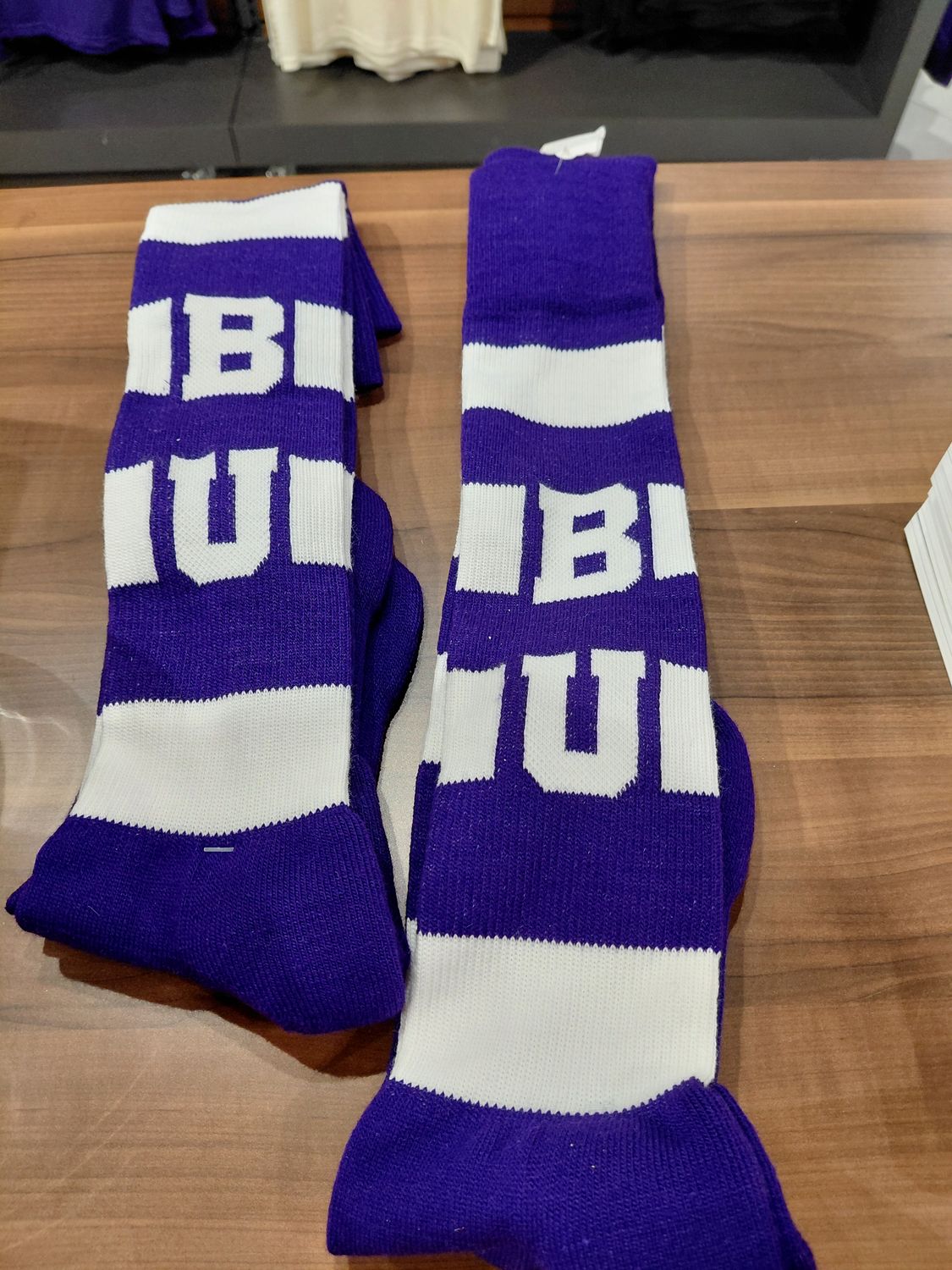SOCKS BU PURPLE/WHITE