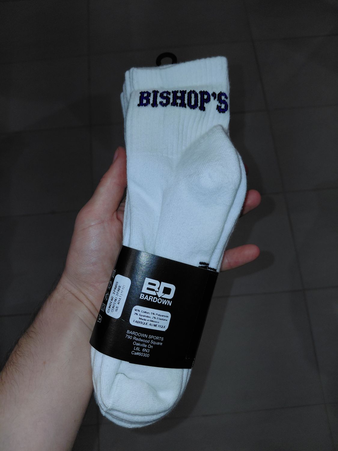 BSHOP'S 3 PACK ANKLE SOCKSADULT 10-13
