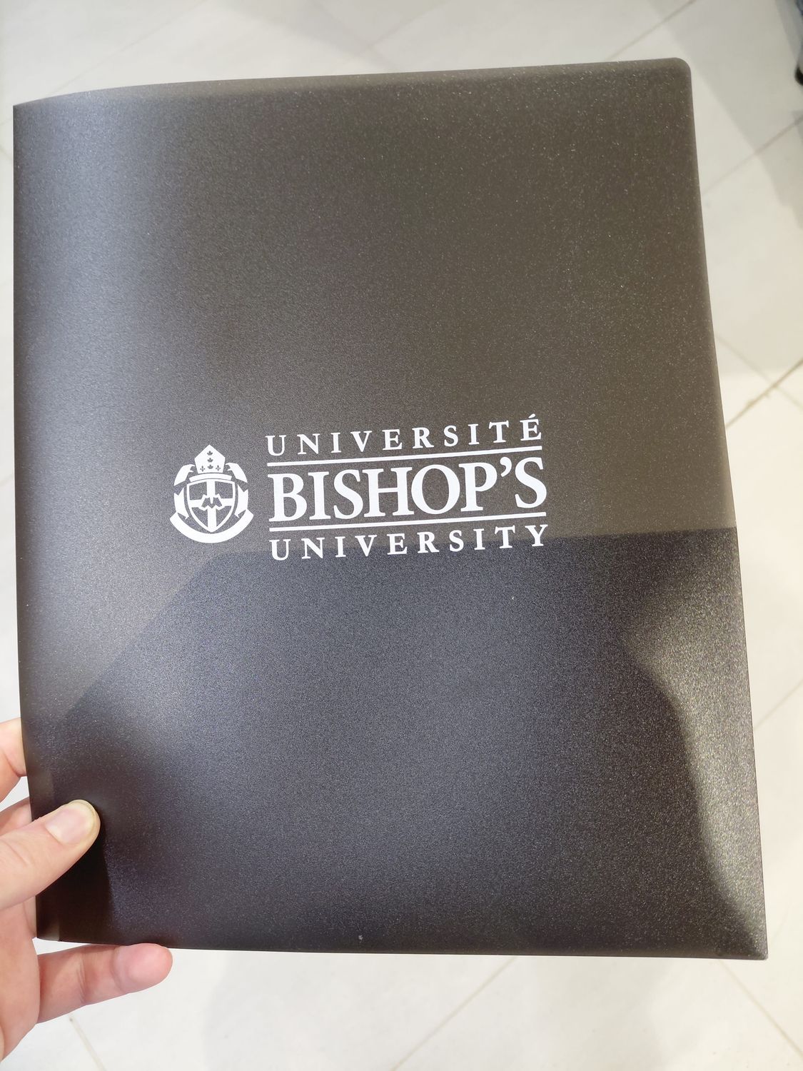 BISHOP'S FOLDER BLACK POLYPRO
