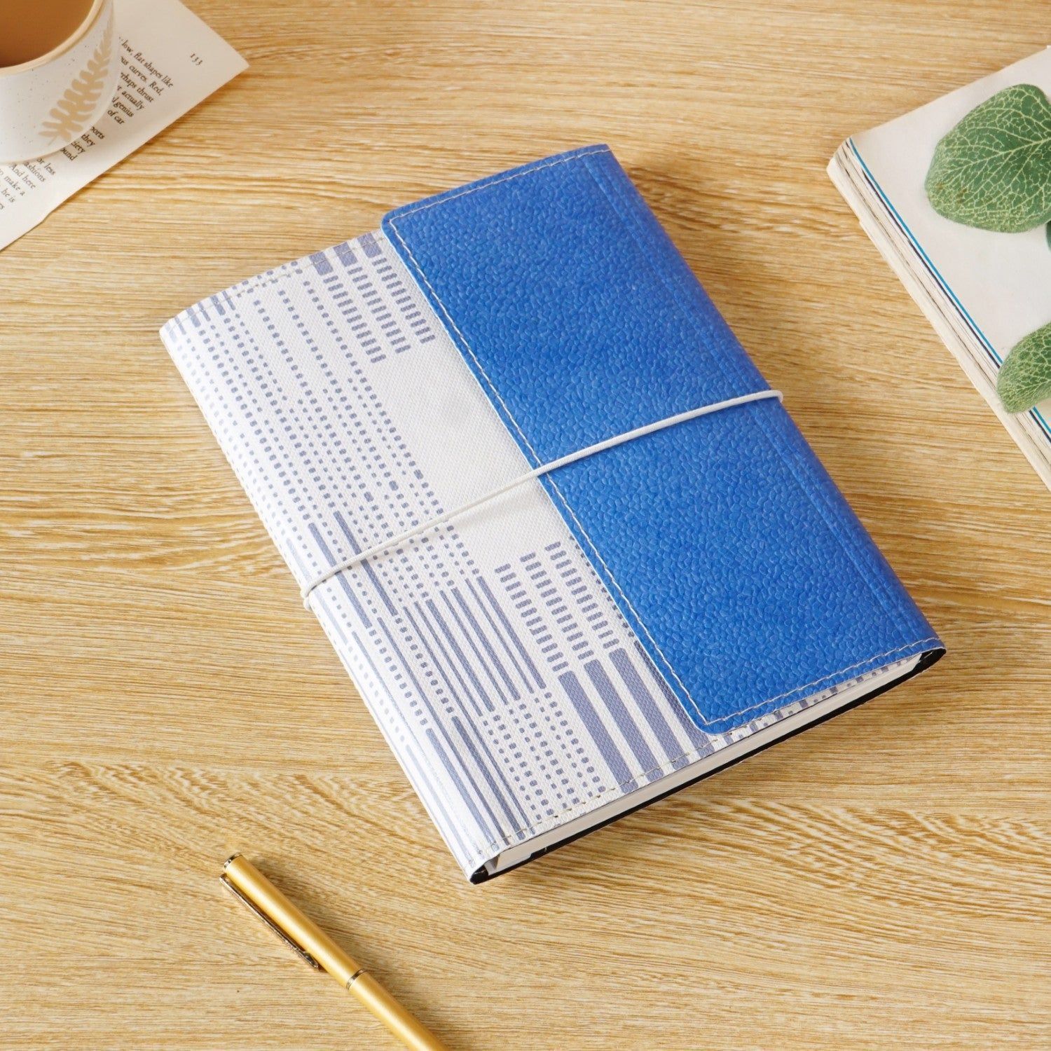 Vintage Style Spiral Blue Notebook