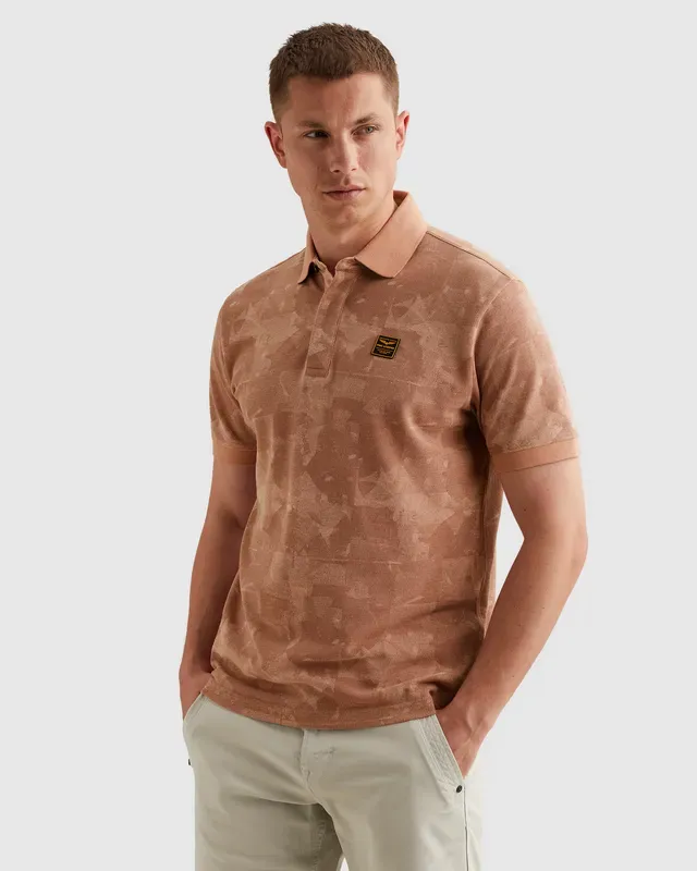 PME Legend Polo van piqué met allover print