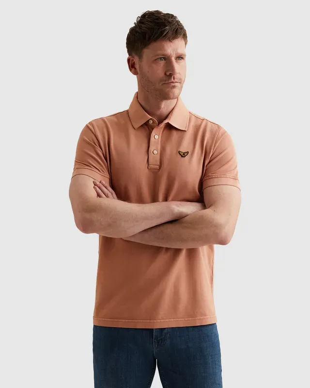 PME Legend Polo met garment-dye wassing en tailwing logo