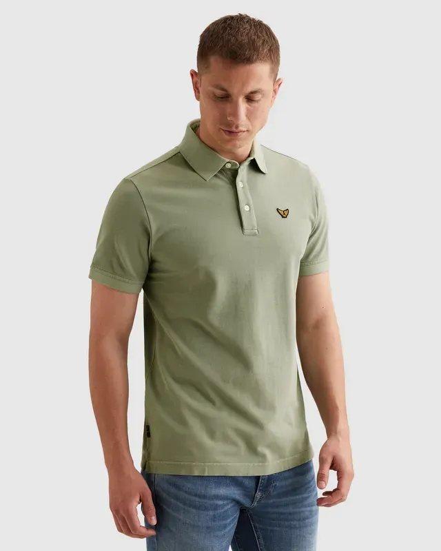 PME Legend Polo met garment-dye wassing en tailwing logo