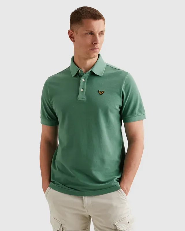 PME Legend Polo met garment-dye wassing en tailwing logo