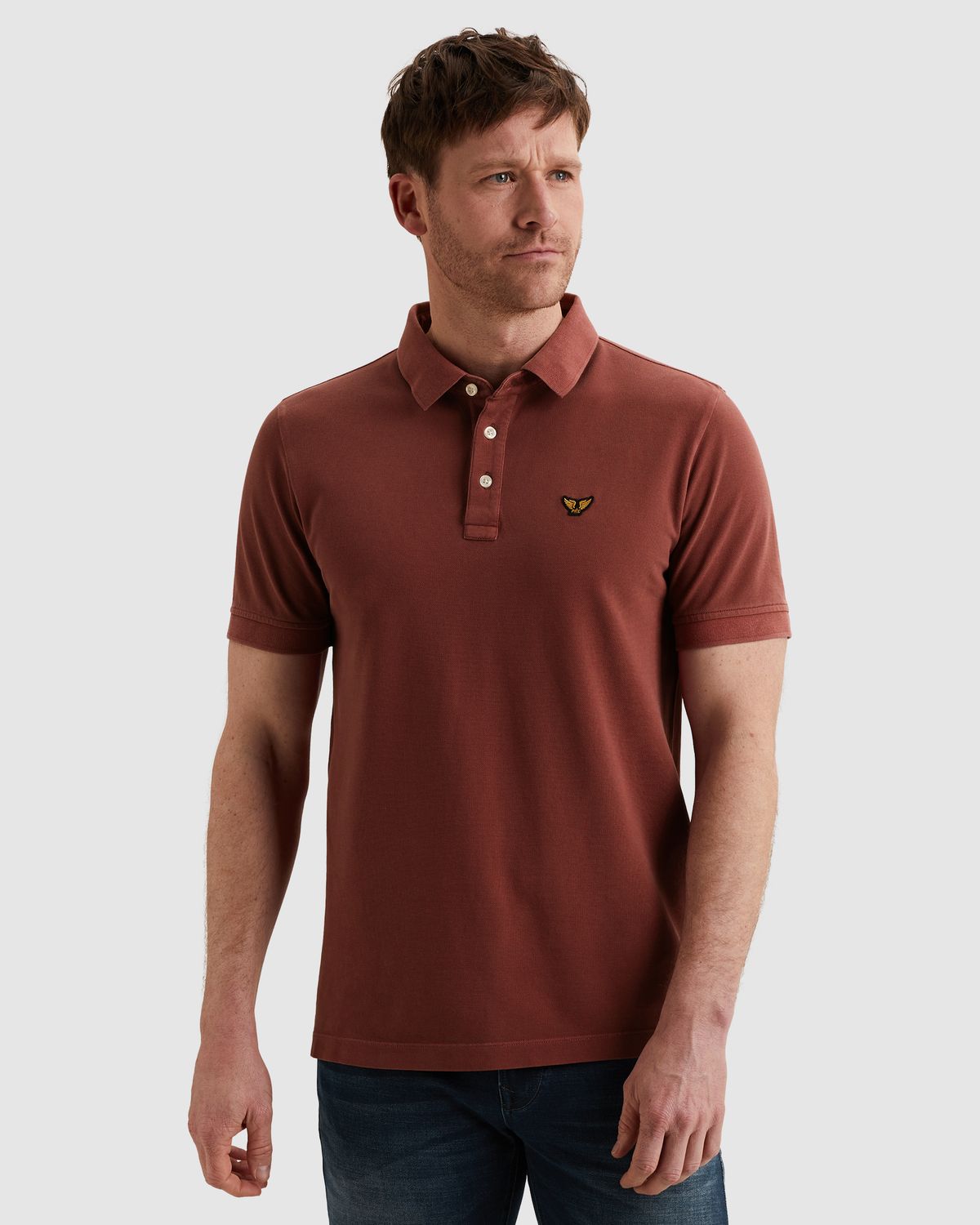 PME Legend Polo met garment-dye wassing PPSS2602850-4085