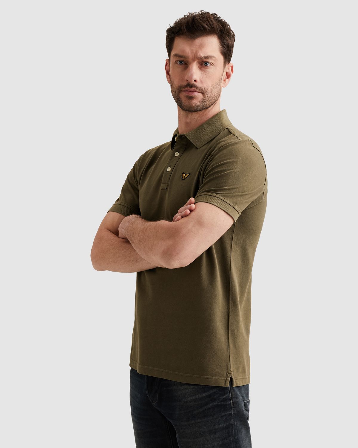 PME Legend Polo met garment-dye wassing PPSS2602850-6415