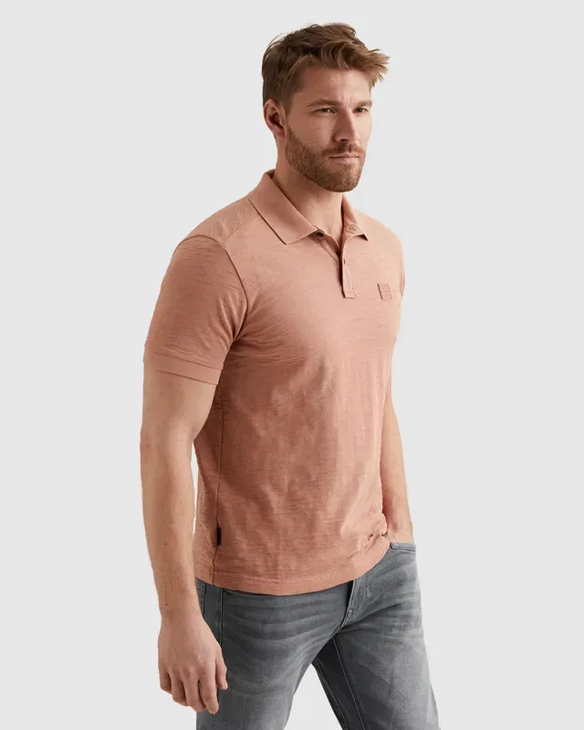 PME Legend Polo van jersey met jacquard patroon