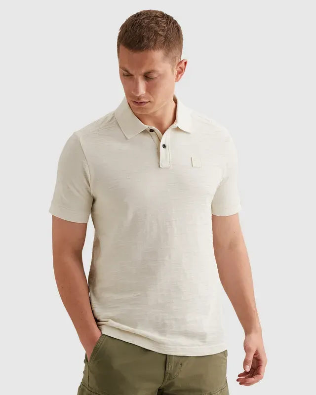 PME Legend Polo van jersey met jacquard patroon