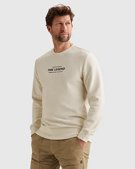 PME Legend Sweatshirt met artwork en ribkraag